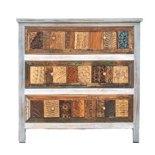 Craftshades Antique Wooden 3 Drawer Cabinet