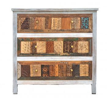 Craftshades Antique Wooden 3 Drawer Cabinet