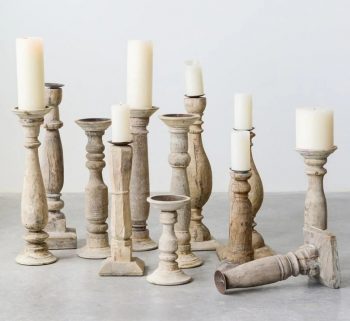 Craftshades Antique Wooden Baluster Candle Stand