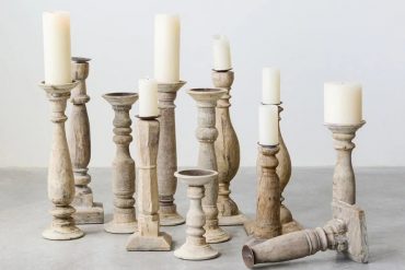 Craftshades Antique Wooden Baluster Candle Stand