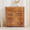 Craftshades Antique Wooden Chest of 6 Drawers - Image 7