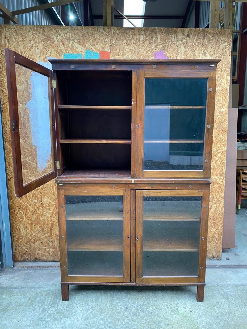 Craftshades Antique Wooden Double Glass Cabinet - Image 7