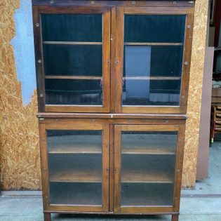 Craftshades Antique Wooden Double Glass Cabinet
