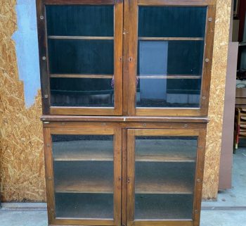 Craftshades Antique Wooden Double Glass Cabinet