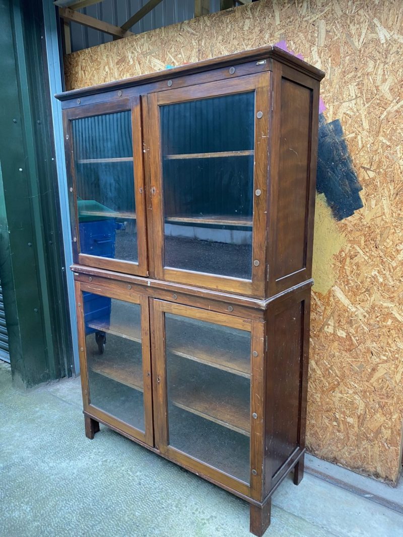 Craftshades Antique Wooden Double Glass Cabinet - Image 2