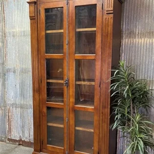 Craftshades Antique Wooden Glass Display Cabinet