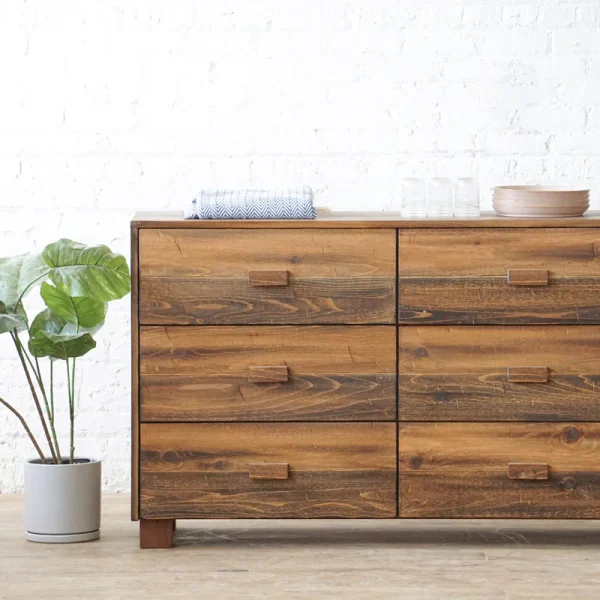 Craftshades Antique Wooden Six Drawer Dresser