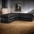 Craftshades Charcoal Black L shape Chesterfield sofa