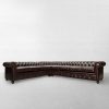Craftshades Chocolate Brown L shape Chesterfield sofa