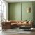 Craftshades Cognac Brown L shape Chesterfield Sofa