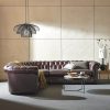 Craftshades Deep Brown L shape Chesterfield Sofa