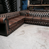 Craftshades Rustic Brown L shape Chesterfield Sofa - Image 3