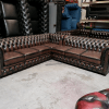 Craftshades Rustic Brown L shape Chesterfield Sofa - Image 2