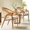 Craftshades  Wooden Chair Rattan Arm Chair - Image 5