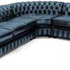 Craftshades blue L shape Chesterfield Sofa