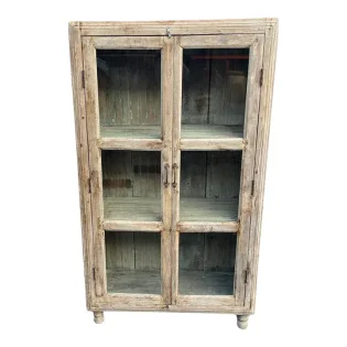 Craftshades Antique Wooden And Glass Cabinet