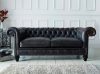 craftshades Charcoal Black four seater Chesterfield Sofa