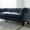 Craftshades Charcoal Black Four Seater Chesterfield Sofa - Image 2