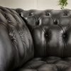 craftshades Charcoal Black three  seater Chesterfield sofa - Image 5
