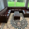 Craftshades Dark Brown L shape Chesterfield sofa
