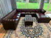 Craftshades Dark Brown L shape Chesterfield sofa