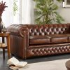 Craftshades Vintage Brown three seater Chesterfield  sofa - Image 5