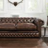 Craftshades Vintage Brown three seater Chesterfield  sofa - Image 2
