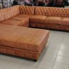 Craftshades Whiskey Brown L shape Chesterfield sofa - Image 2