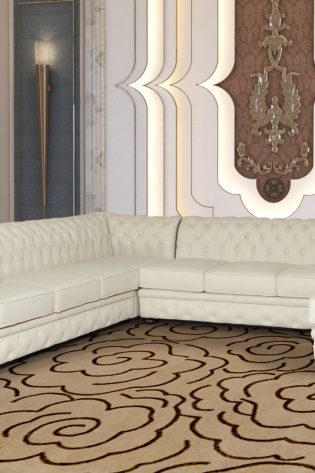 craftshades cream L shape Chesterfield sofa