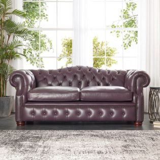 craftshades deep charcoal two seater Chesterfield sofa