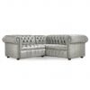 Craftshades Gray L Shape Chesterfield Sofa