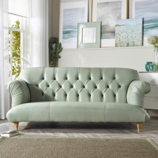 craftshades olive-gray shade two seater Chesterfield sofa