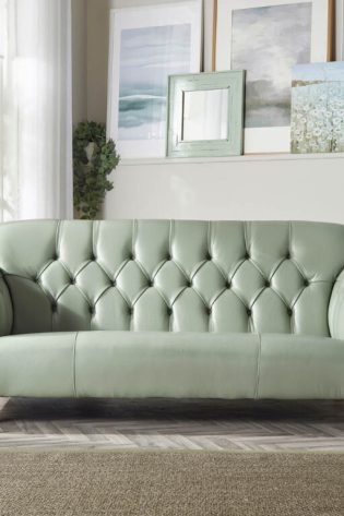 craftshades olive-gray shade two seater Chesterfield sofa
