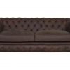 Craftshades Rich Brown Three Seater Chesterfield Sofa - Image 2