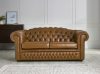 craftshades saddle brown four seater Chesterfield Sofa