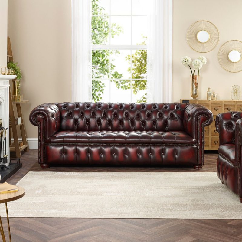 Craftshades Threee Seaters Chesterfiled  Sofa - Image 3