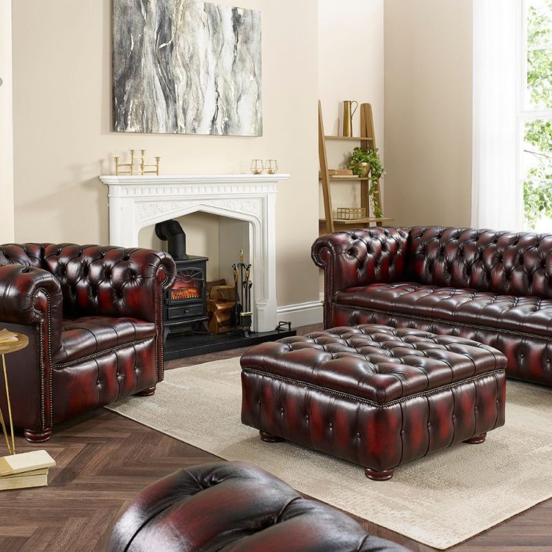Craftshades Threee Seaters Chesterfiled  Sofa - Image 2