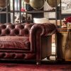 Craftshades Vintage Brown Four Seater Chesterfield Sofa - Image 4