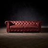 Craftshades Vintage Brown Four Seater Chesterfield Sofa - Image 2