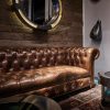 Craftshades Warm Brown Three  Seater Chesterfield Sofa - Image 4