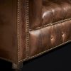 Craftshades Warm Brown Three  Seater Chesterfield Sofa - Image 2