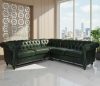 Craftshades Green L shape Chesterfield Sofa