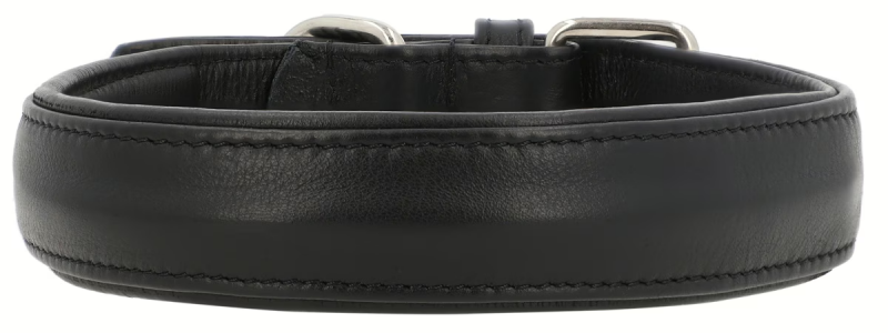 Classic Black Leather Dog Collar – Adjustable & Durable - Image 5