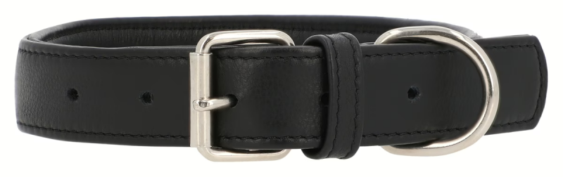 Classic Black Leather Dog Collar – Adjustable & Durable - Image 4