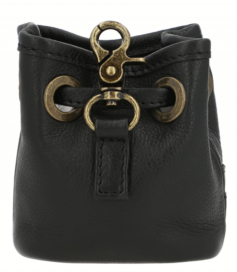 Premium Black Leather Dog Treat Bag - Image 2