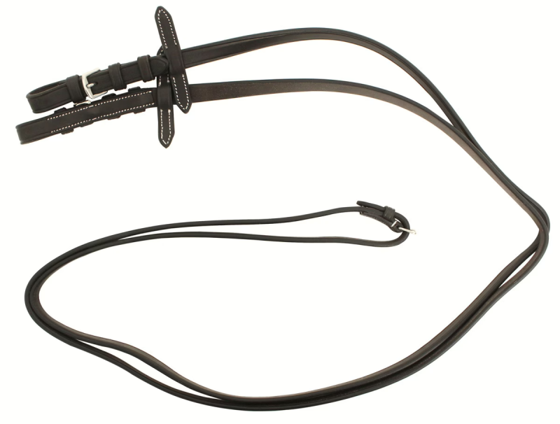 Premium Brown Leather Bridle Loop Reins - Image 5