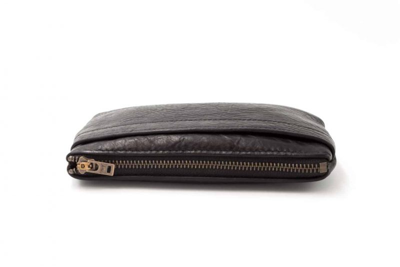 Genuine Leather Zipper Clutch Purse - Image 2