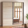 Sonoma Oak 2-Door Sliding Wardrobe with Mirror