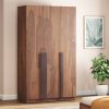 Rodrigues 3-Door Engineered Wood Wardrobe in Sheesham Finish