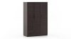 Bennis Three Door Wardrobe – Dark Walnut Finish